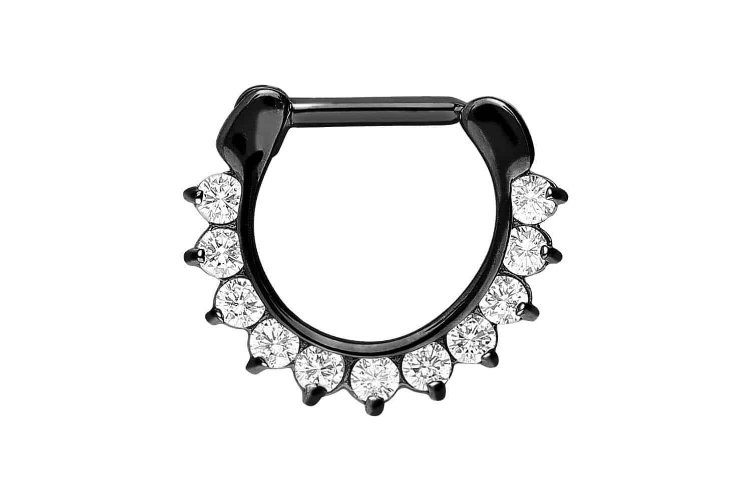 Chirurgenstahl Clicker 11 KRISTALLE von Piercingline